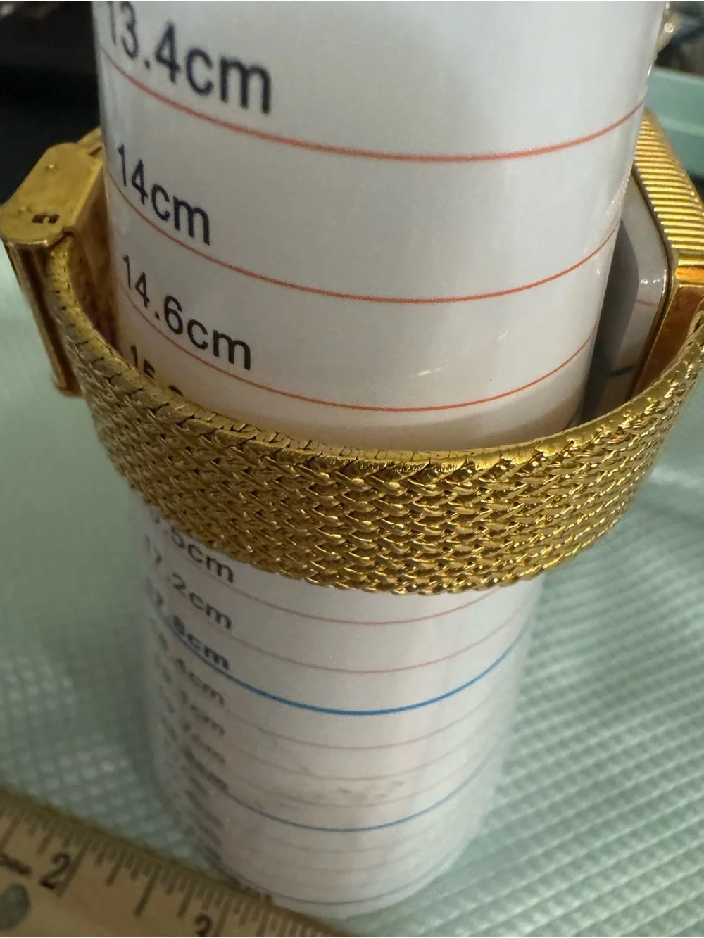 Xavier Diamond Quartz Gold Tone Watch with Black Dial. WORKS